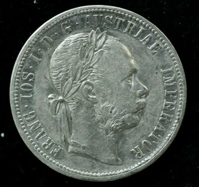 RARE 1879 AUSTRIA FRANZ JOSEPH 1 FLORIN - GREAT CONDITION COIN - Image 1 of 2