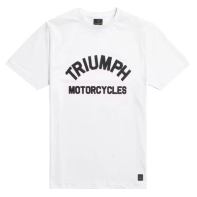 Camiseta blanca Triumph Motorcycle Burnham Arch Logo MTSS20008 Foto 1 de 4