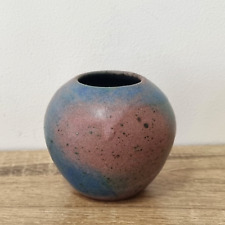 Small Vintage 1980s? Lowe Pottery Pot Vase Blue Purple