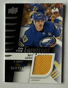 MATT SAVOIE 2023-24 Premier /299 ROOKIE Jersey On The Forefront #254/299 UD RC ! - Picture 1 of 3