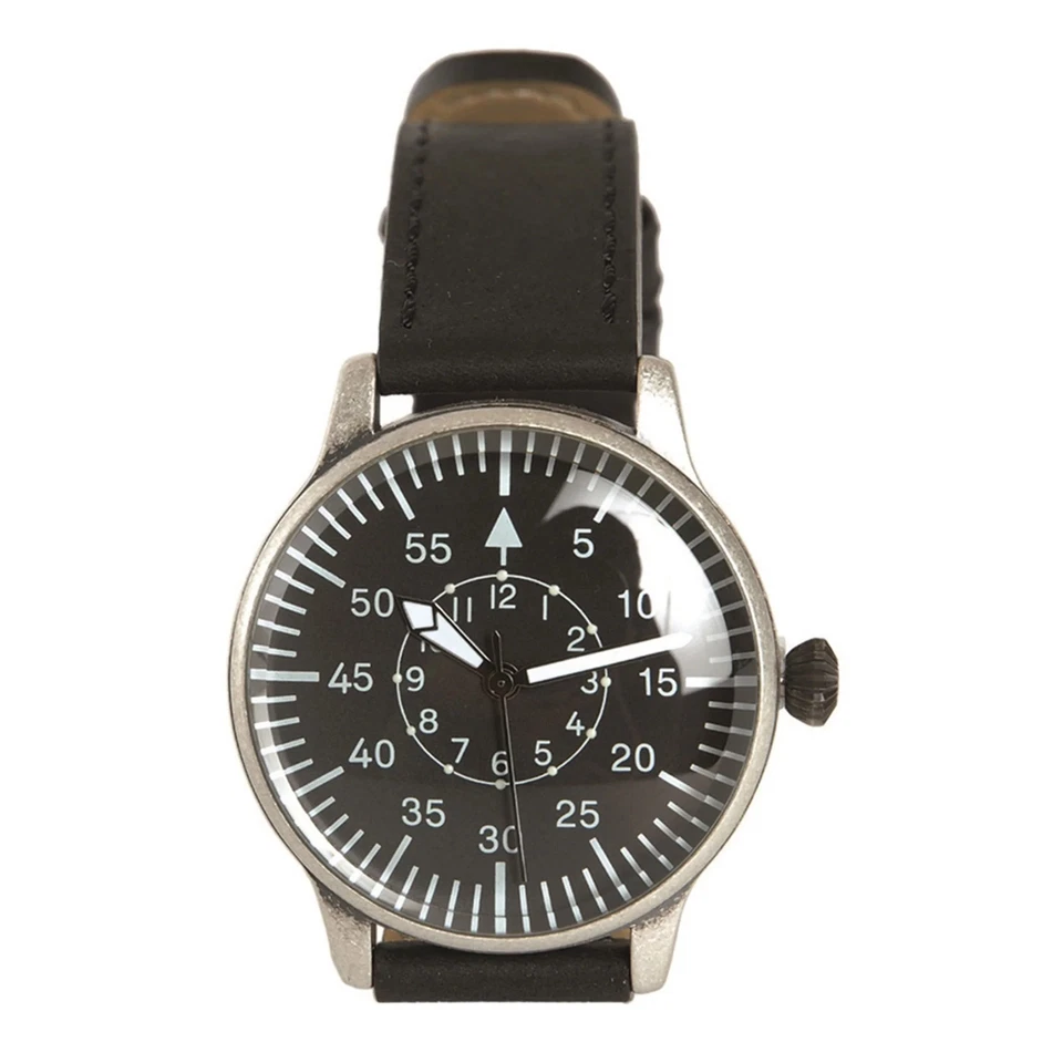 Mil-Tec Fliegeruhr Retro Mechanical Movement Black Dial