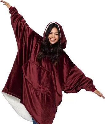 Manta portátil Shark Tank sudadera con capucha forrada de sherpa de gran tamaño felpa regalo Foto 1 de 4