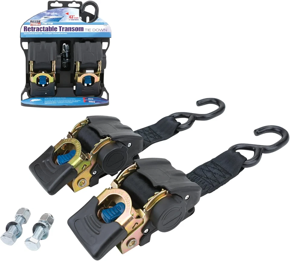 Powersports (2060300) 43 Inch 2-Piece Retractable Transom Tie Down