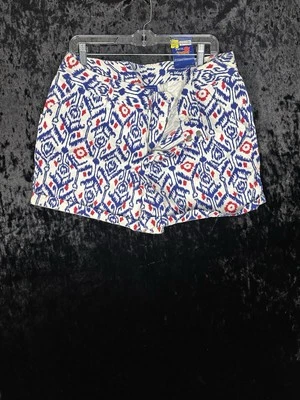 Le Tigre Shorts Womens 16 Chino Red White Blue Ikat Print Patriotic NWT MSRP$40 - Image 1 of 4