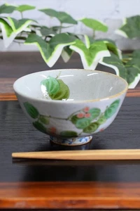 Waza No Kura Stylish Kutani Ware Rice Bowl, Sankirai Ceramic Bowl, High-Quality_ - Picture 1 of 8