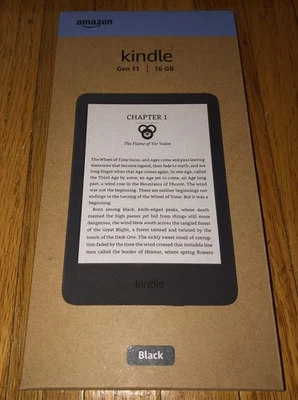 New Sealed Amazon Kindle E-Reader 6" 11th Gen 16GB Wi-Fi 2024 Black - Image 1 of 3