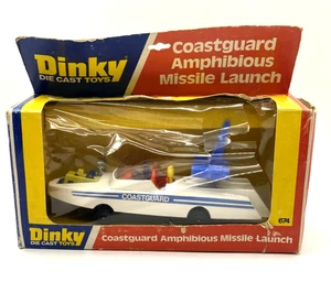 Vintage Dinky 674 Coastguard Amphibious Missile Launch Boxed Sealed Toy - Picture 1 of 19