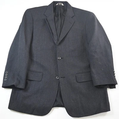 Pronto Uomo 39R Dark Gray 100% Lambswool Mens Blazer Suit Jacket Sport Coat - Image 1 of 4