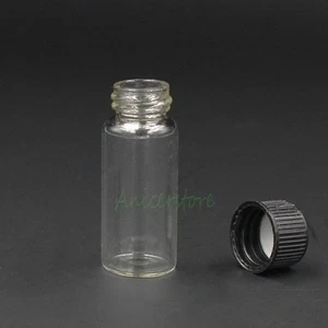 5pcs 4ml (40mm x16mm) Mini Empty Clear Glass Bottles Pill Chip Storage Vials - Picture 1 of 5