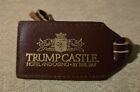 Vintage Trump Castle Hotel i kasyno Atlantic City Skórzana etykieta na bagaż