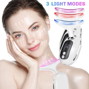 Masajeador Eléctrico de Cuello/Rostro - Terapia de Luz LED Antiarrugas y EMS Recargable - Imagen 1 de 14