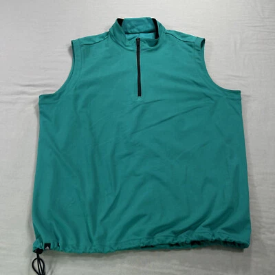 Adidas Vest Mens Large Green 1/4 Zip Golf Climacool Activewear Outdoor Stretch - Image 1 of 4