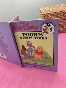 Walt Disney POOH'S NEW CLOTHES HC Book Volume 5 Beginner Reader Bantam 1986 - Picture 1 of 22