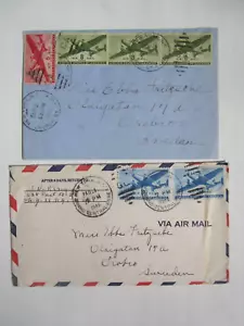 2x 1946 US COVER - Imagen 1 de 2