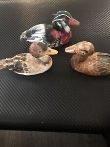 Three Vintage Miniature duck decoys