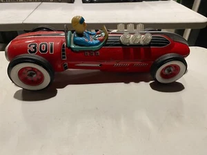 Large Japan Tin Racer Car with Driver Battery Operated Untested Modern Toys - Picture 1 of 19