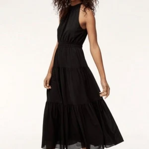 Aritzia Wilfred Effet Maxi Tiered Dress High Neck Sleeveless Sz Medium Party - Bild 1 von 10