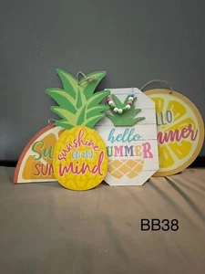 Lote de 4 Decoración de Verano - "Hola Verano" Colorido Brillante Decoración - Imagen 1 de 5