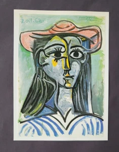 Pablo Picasso "Women With Hat" Plate 130 Mounted Offset Lithograph 1964 - Picture 1 of 3