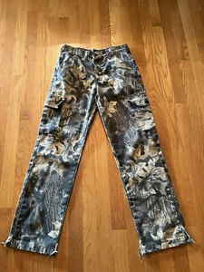 Vintage Liberty Pants Youth XL Camo Cargo Pants Mossy Oak Break Up Made In USA - Picture 1 of 12