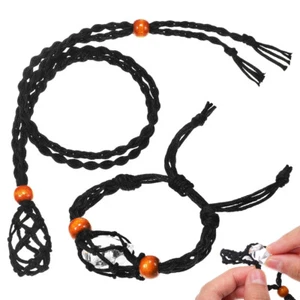 2 Pcs Stone Mesh Bag Set Miss Crystal Cage Necklaces Holder Holders - Picture 1 of 12