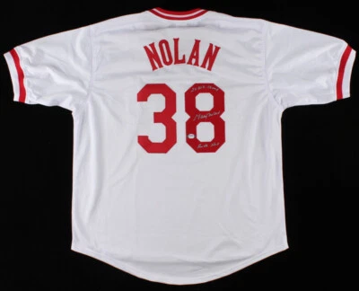 Gary Nolan Signed Cincinnati Jersey Inscribed Reds HOF / 2xW.S Champ (PSA COA) - Image 1 of 4
