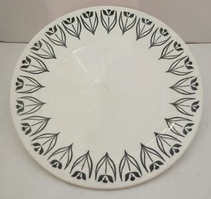 Tulip Time Plates By Klowles Kalla Design USA White With Grey Gray Tulip Design - Picture 1 of 3