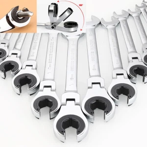 Standard Tubing Ratcheting Wrench SAE Flexible Head Reversible Ratchet Wrench - Picture 1 of 26