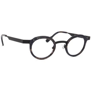 Anne Et Valentin Eyeglasses Fanzine U 140 Black Marble Round France 40[]24 135 - Afbeelding 1 van 6