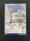 Christmas House 14 Christmas Cards Happy Holidays Blue With Snow One Design