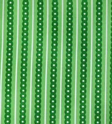 Tela de edredón de algodón Kaufman a rayas verdes Sprout and Spell por yarda Foto 1 de 4