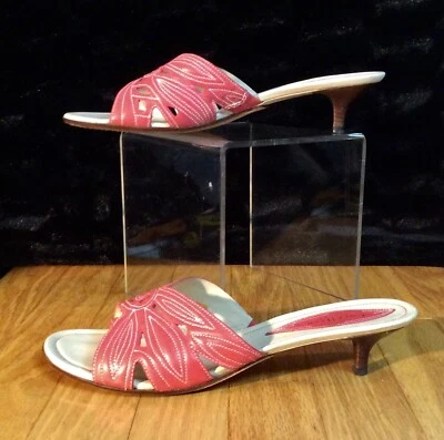 Zapato para mujer Cole Haan Resort talla 9,5 B rosa tobogán tacón tanga usado Foto 1 de 4