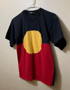 Vintage Australian Aboriginal Flag Single Stitch T-Shirt Adult Size XS/S