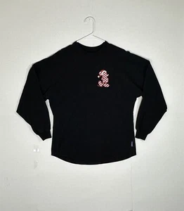 Disney World Parks Mickey Mouse Candy Cane Christmas Spirit Jersey Black Size S - Picture 1 of 11