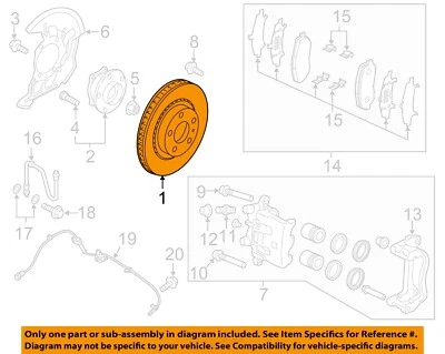 MAZDA OEM 16-17 CX-9 Front Brake-Disc Rotor TK7833251B - Image 1 of 2