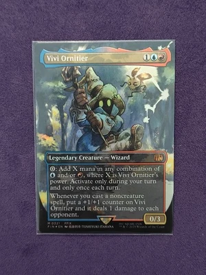 MTG Magic: The Gathering Final Fantasy Vivi Ornitier (Borderless) Foil 0321 FIN - Image 1 of 2