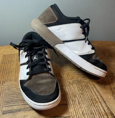 Air Jordan Nike Zapatos Juveniles Negro Marrón Blanco Gamuza 5 Y Retro Palomino Parte Superior Baja Foto 1 de 4