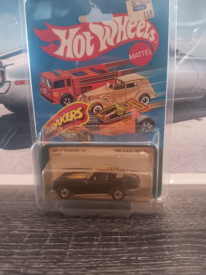 Hot Wheels ventana dividida 63 Corvette negro vintage 1983 Hi-Rakers Hi Rakers Foto 1 de 4