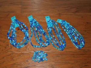 LRG LOT Hildie&Jo Blue Glass Beads Strands++ Mixed Shapes/Shades Jewelry Crafts - Picture 1 of 5