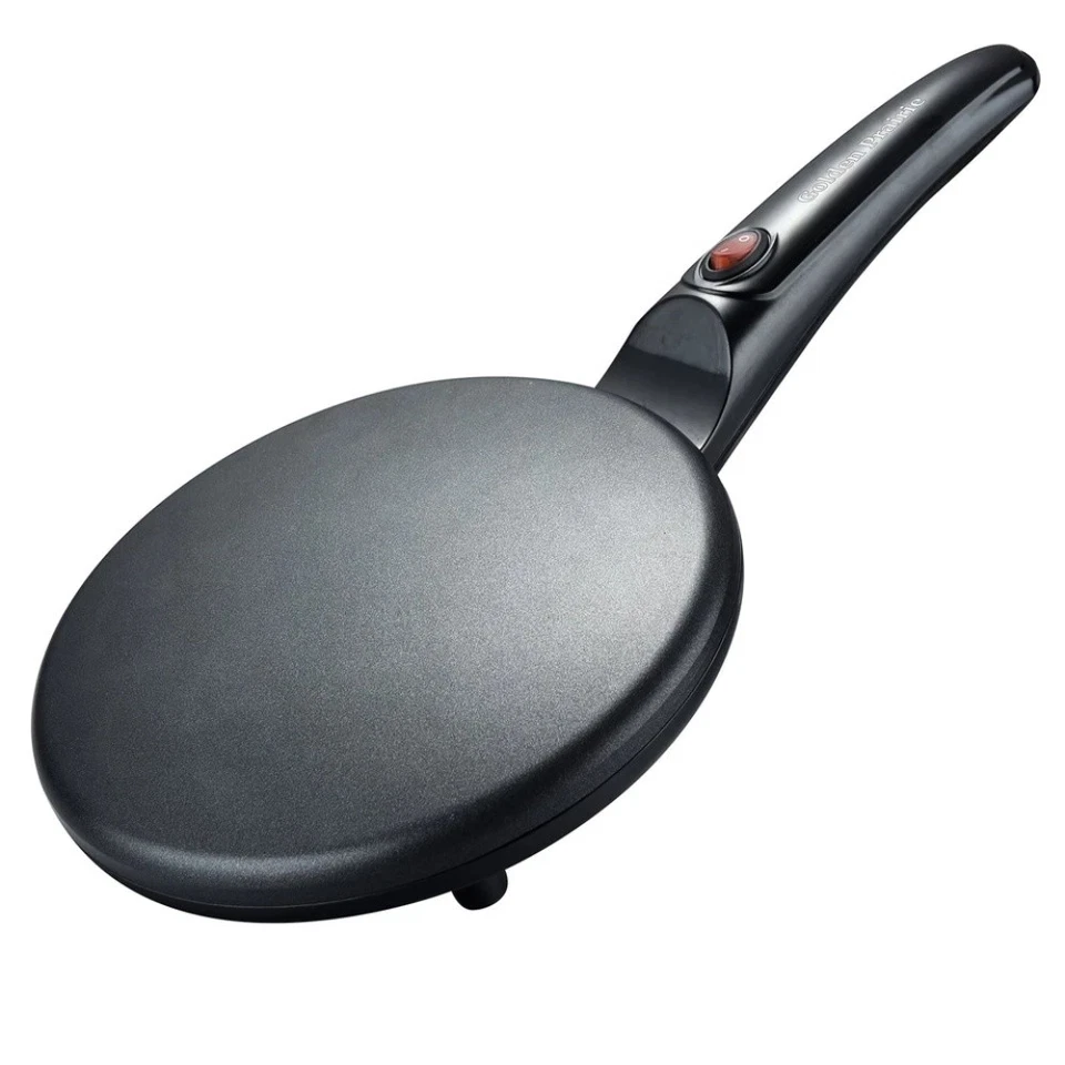 8" Elektrische Crepe & Pfannkuchen Maschine Kochplatte Grillplatte Antihaft 800 W Schwarz - Bild 1 von 4