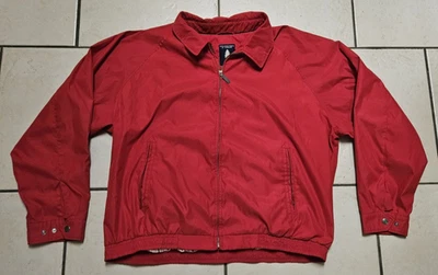 Chaqueta de Primavera Roundtree & Yorke Roja Cremallera Completa Forrada Talla 2X Múltiples Bolsillos Foto 1 de 4