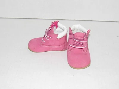 TIMBERLAND Bebé Cuna Botines Zapatos Nubuck Suela Suave Rosa 9680R Infantil Niñas Talla 1 Foto 1 de 4