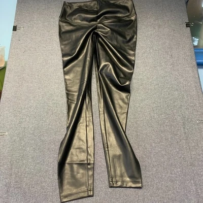 Leggings para mujer WHBM Runway talla 12 de cuero negro elegantes y cómodos Foto 1 de 4