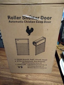 Automatic Chicken Coop Door Roller Shutter Door New Open Box V9 - Picture 1 of 5