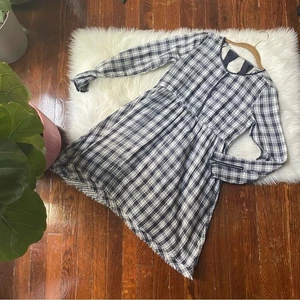 Paper Crane Navy Plaid Mini Dress NWT - Picture 1 of 9