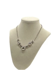 Venus Rising Silver Smokey Crystals Chain Necklace 17"#16 - Picture 1 of 4