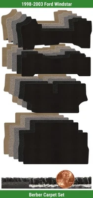 Lloyd Custom берберский коврик комплект для 1998-2003 Ford Windstar (4 штуки) #M5B - Изображение 1 из 4