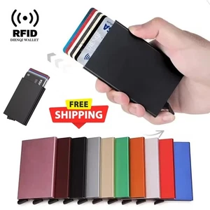 RFID Block Aluminium Credit Card Holder Security Wallet Business Case Travel UK - Picture 1 of 14