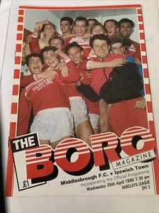 1990 Middlesbrough V Ipswich Town Soccer/football Programme - Picture 1 of 3