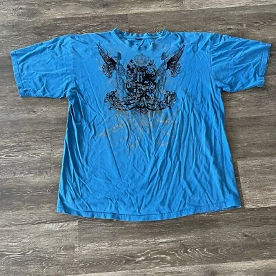 Camisa De Colección Karl Kani Dorada Aflicción Gráfica Hip Hop Camiseta Para Hombre 3XL Azul Foto 1 de 4